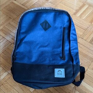 Blue and Black Backpack